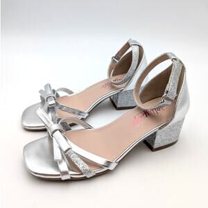 Jellypop Zendah Metallic Block Heel Sandal Kids' Girls Silver Size US12M